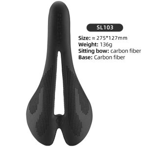 【Giao hàng địa phương】ROCKBROS sợi carbon Yên Xe Đạp Yên Xe Đạp Trọng lượng nhẹ yên xe đạp đường trường thoáng khí Đua Xe Chuyên Nghiệp đệm Phụ Kiện Xe Đạp