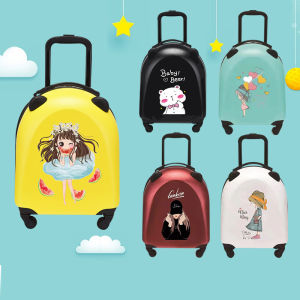 New 18 Inch Carrier Childrens Girl Pink Small Cabin Travel Suitcase With Wheels Kids Trolley Rolling Luggage Bag Check-in Case For Boys Free Shipping