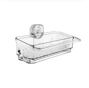 Wall-Mounted Suction Cups Storage Racks for Home Kitchens with Large Capacity Shelves