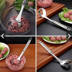[BISA COD] Sendok membuat Bakso bahan Stainless pembuat Meat Mold Hand Press Meatball
