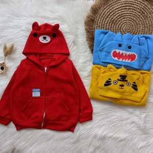 Jaket bayi karakter 3-18bulan / Outer bayi / Atasan bayi / Baju hangat bayi / Jaket bayi lembut / Jaket bayi murah / Jaket bayi lucu