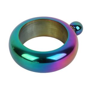 ZYJC SHOP 304 SS Vòng tay flagon Di động 3.5oz Bình đựng rượu sành điệu Chai rượu Phong cách Chai Rượu thiết kế vòng tay Whiskey