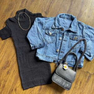 jaket jeans anak perempuan usia 1- 6 tahun / Cropped Jeans Outer