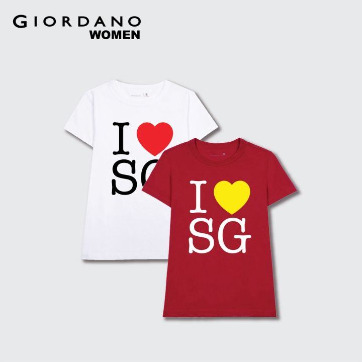 Giordano Women I Love SG Printed T Shirt Lazada PH