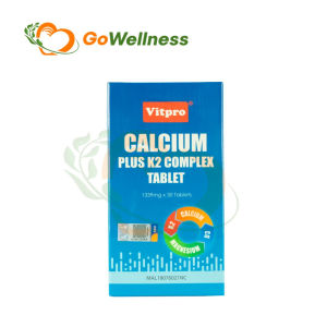 Ready stock 🇲 🇾 VITPRO CALCIUM PLUS K2 COMPLEX TABLETS 1339MG Bone Build Up & Good For Osteoporosis