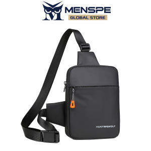 MENSPE Mens Chest Bag Casual Shoulder Bag Cross Body Bag Pouch Bag Lightweight Casual Bag Fashion Shoulder Bag Waterproof Casual Sport Street Bag for Travel Outdoor