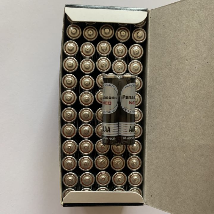 Hộp 60 viên pin đũa AAA Panasonic Neo R03NT/2S màu đen dùng cho điều ...