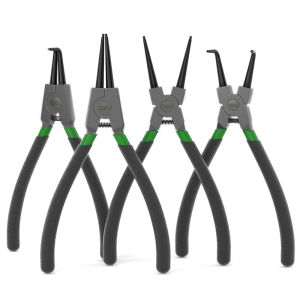 ISKU Tang Ring Snap 7inch Snap Ring Pliers 4 pcs Tang Circlip 7 Inch Set Tang Circlip Bengkok / Tang Penjepit Bengkok 7" Set Cincin Snap Perkakas