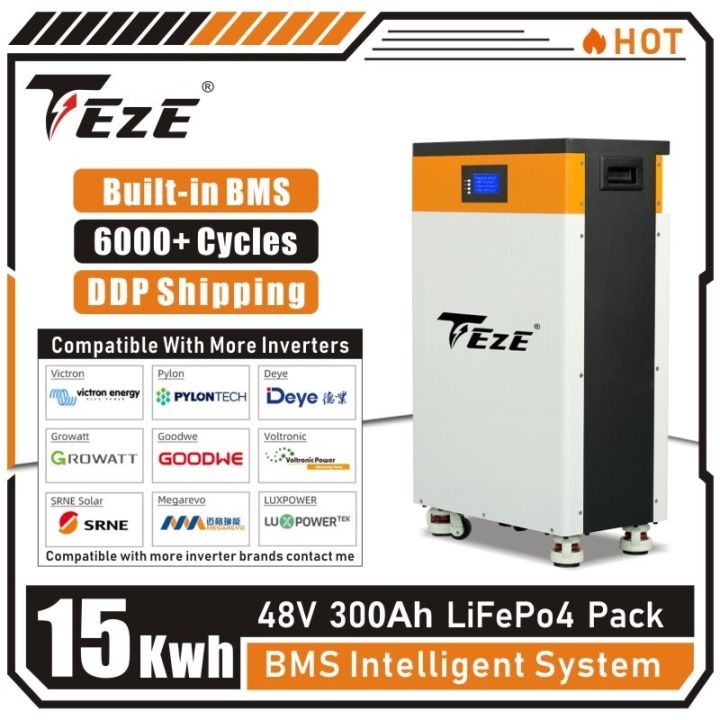New Upgrade 48V 15Kwh 300Ah Lifepo4 Battery 51V Powerwall Home Storage ...
