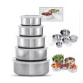 MM - RANTANG 5 SUSUN STAINLESS STEEL / POLOS KOTAK MAKAN TEMPAT MAKANAN BEKAL FRESH BOX TUTUP PLASTIK / TOPLES. 