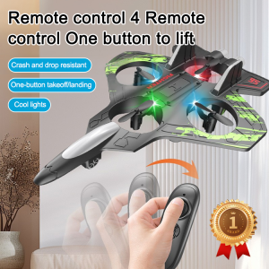 【Four-axis RC Foam Aircraft】 Helicopter Glider Toy/Playable on Water Land and Air. The toy can fly. One-button takeoff and landing. Long flying time.