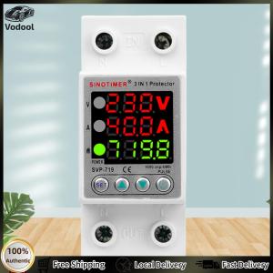 [Auto Vodool] 220V 40/63A Adjustable Over Under Voltage Protective Device Convenient Voltmeter