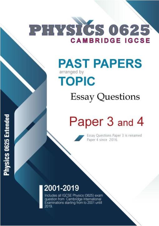 Cambridge Igcse Physics 0625 Topical Past Papers Paper 3 4 Student S Book Year 2001 Oct Nov Cambridge Igcse Physics 0625 Topical Past Papers Paper 3 4 Student S Book Year 2001 Oct Nov