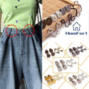 Invisible Adjustable Waist Buckle Jeans Metal Buttons for Clothes Removable Pants Pin Perfect Fit In Detachable