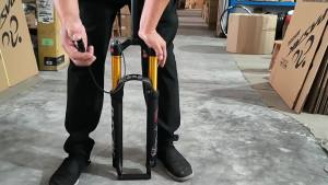 PASAK mountain bike air pressure suspension fork with shoulder control and cable control 26/27.5/29inch damping Turtle Rabbit-P34 gold tube air fork