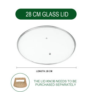 Glass Lid Cover Pan Glass Cover For Wok Frying Pan 24/26/28CM Cookware Cover Cover High Quality Pan Cover Beads