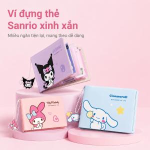 Ví Đựng Thẻ Sanrio Nhiều Ngăn Da PU Nhỏ Gọn LFB339
