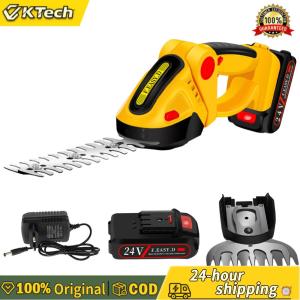 【Vktech】Battery-Powered 2in1 Hedge Trimmers and Grass Shear for Garden Trimming and Lawn Edging