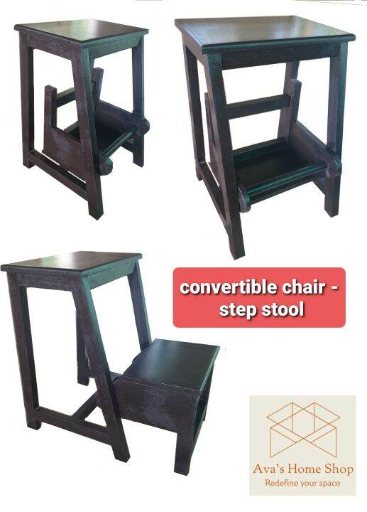 Step Stool Solid Wood Chair Convertible To Ladder Lazada PH   5481ad8b2b3f97f752d3772b93a7819f  720x720q80 