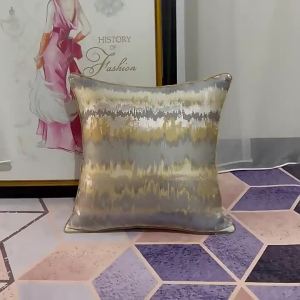 (In stock) Luxury Golden Sofa Cushion Cover for Living Room Modern Gray Throw Pillowcase for Euro Decoration 20x20 Rectangle Pillow Cover