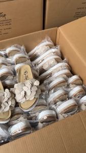 [Free Shipping] 2026 Summer New Fashion Versatile Slip-On Height-Increasing Floral Flat Cork Beach Sandals