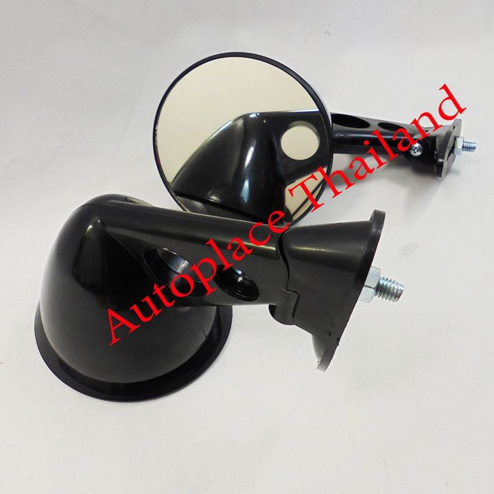 UNIVERSAL FIT Racing Mirrors NEW JDM Style Black Fender Mount Side ...