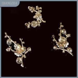 【SHANGZE4】 1pcs giả ngọc trai rhinestone hoa chi nhánh DIY trang sức làm phụ kiện