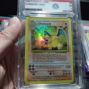 Thẻ Pokémon rồng lửa tiến hóa cấp 3 1999 POKEMON GAME CHARIZARD-HOLO 4 PR 54957568 tặng kèm bảo vệ PSA như hình D29 1-2 3790