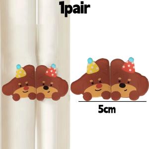 5Pairs Cartoon Dog Shape Blackout Curtain Clips Magnetic Curtain Holders for Light Gap Block Sunlight in Middle of Curtains No Drill Set