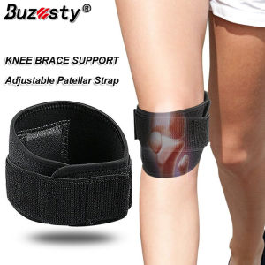 Buzesty สายรัดข้อมือปรับได้สำหรับเล่นกีฬาอุปกรณ์พยุงเข่าสำหรับบาสเก็ตบอลวิ่งปีนเขาและปั่นจักรยานอุปกรณ์ป้องกันพรีเมี่ยมสำหรับกิจกรรมกลางแจ้ง