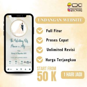 UNDANGAN PERNIKAHAN DIGITAL WEBSITE CANTIK ELEGAN DAN UNIK