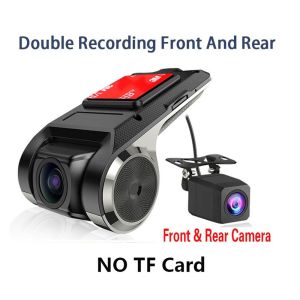 Dual Lens Video 1080P HD Car DVR Front&Reverse Camera Video Recorder Car Dash USB Camera with ADAS Dashcam Driving Recorder 24 Hours Monitor
