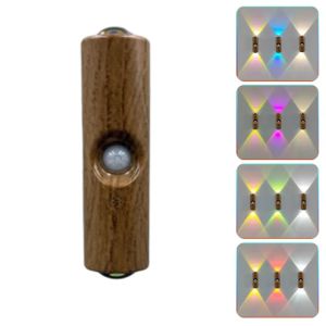 STARRY Wireless Sensor Night Light Portable 3/7 Colors Changing RGB Gradient Wall Lamp Energy Saving USB Charging LED Closet Light Home Decoration