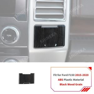 mv1 Black Wood Grain Car Center Console Dashboard Decoration Cover for Ford F150 2015 2016 2017 2018 2019 2020 Interior Accessories 5B8Z3