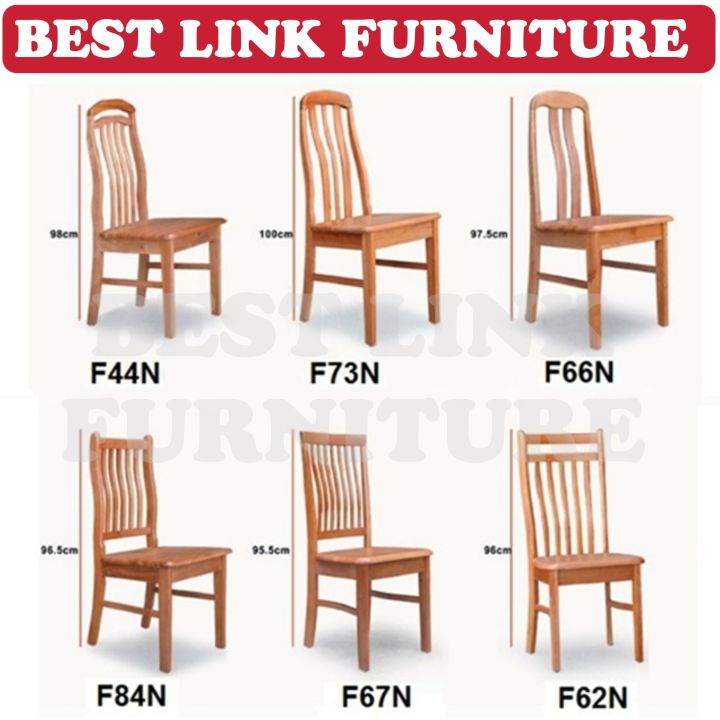 BEST LINK FURNITURE Solid Wood Dining Chair With Wooden Seater (Free