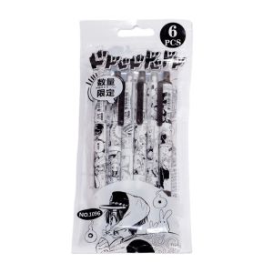 SDFBN Anime 6Pcs Cartoon Jibaku Shounen Hanako-Kun 0.5mm Press Pen Writing Pen Gel Pen Neutral Pen