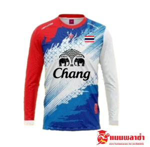เสื้อกีฬา เสื้อบอล เสื้อกีฬาแขนยาว CC 8 สกรีนช้าง