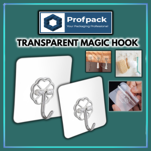 (1 pcs) Magic Hook Transparent Wall Kitchen Without Nails Strong Sticky Sucker Heavy Hanging Adhesive Stainless Steel