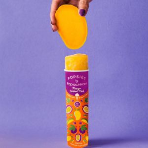 Papacream Ice Popsies - Mango Passion (70gm) - 0 FAT No sugar VEGAN! 4 Pack.