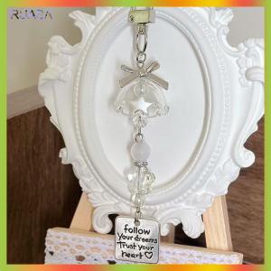 RUASA Sweet Christmas Tree Drift Bottle Four-leaf Clover Pendant Phone Strap Keychain Exquisite Backpack Decoration Accessories Gifts