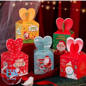 Combo 5 Hộp Quà Noel Dùng Đựng Quà Giáng Sinh Nắp Gài Đuôi Cá Nhiều Mẫu M3531