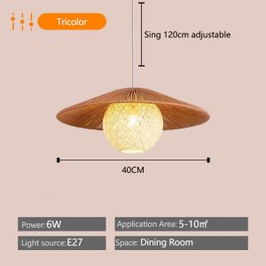 RNG-Lighting Handwoven Pendant Light Modern Bamboo Lantern Chandelier Rattan Chandelier Dining Lamp