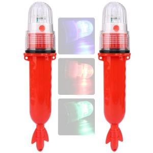 Compacts 3V LED Fishing Light Double Purpose Fish Attractor and Marine Warning Signals for Marine Applications