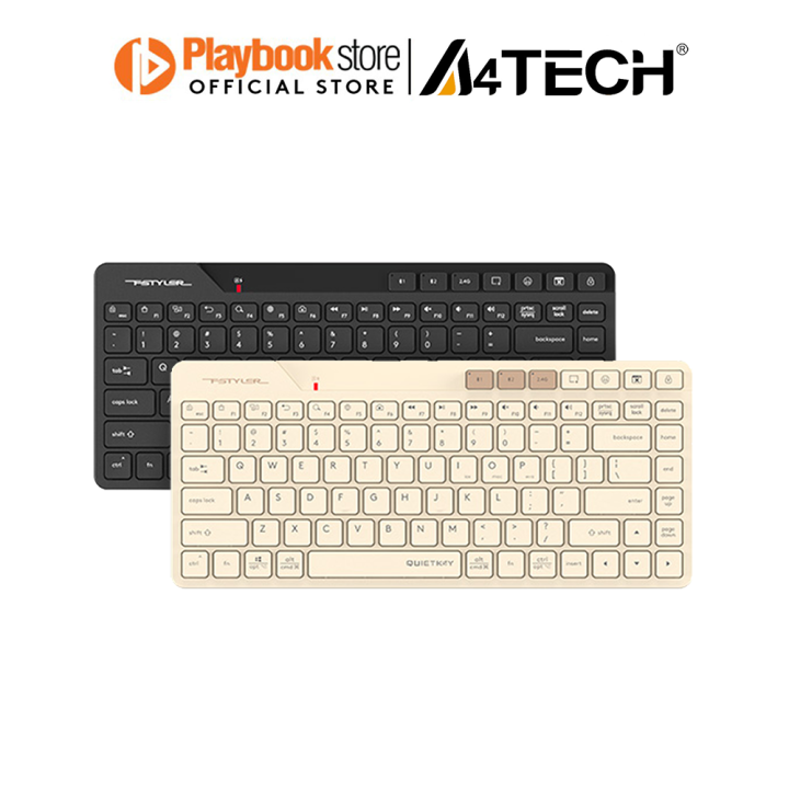 A4Tech FBK26C AS QuietKey Low-profile Keys Bluetooth and 2.4GHz ...