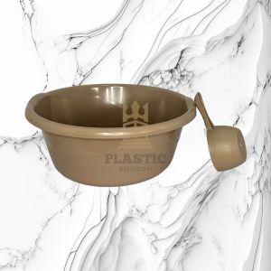 Uniglobal High Quality Big Round Basin 24 Inch Palanggana With Tabo And Stool