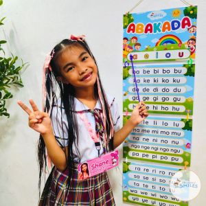 Thousand Smiles ABAKADA Hanging Wall Chart Big Laminated with Rings Filipino Alphabet for Kids