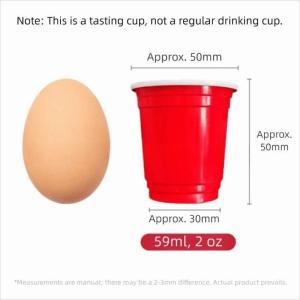 50pcs 16oz/2oz Kirkland Big Red Cups Red Beer Pong Cup Shot Glass Plastic Cups Party Festival