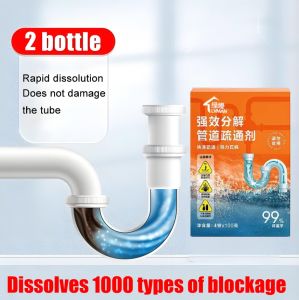 【100% effective】Dissolve Blockages Pipeline Dredging Agent 400g Professional Dissolve various impurity blockages Cleaning Dissolves Grease Hair Oil Organic Wastes Sink Drain Hair Filter cleaner unclog pipes anti clogged