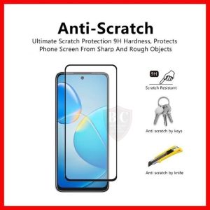 TEMPERED GLASS FULL LEM FOR INFINIX SMART 10 10 PLUS 10 HD SMART 9 9 HD SMART 8 SMART 8 PRO SMART 7