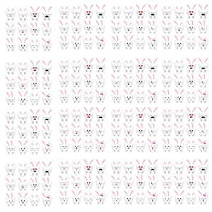 120Pieces Rabbit Cupcake Decorations Stylish Easters Rabbit Cupcake Wrapper for Spring and Birthday Decorations